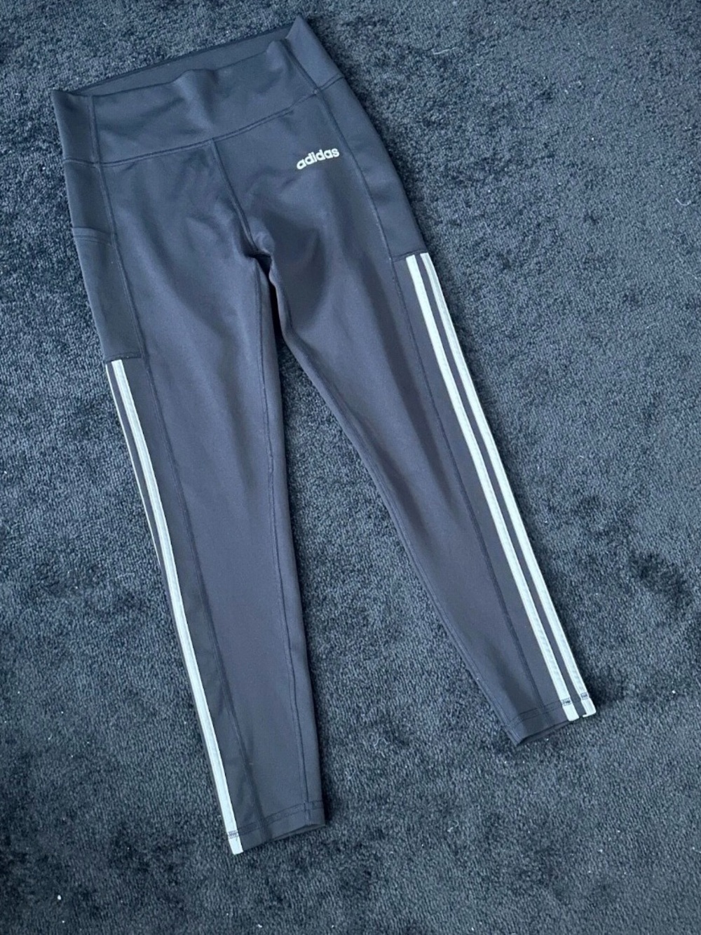 Adidas Leggings Womens S  Climalite Pull on Black Sweatpants Gym Training